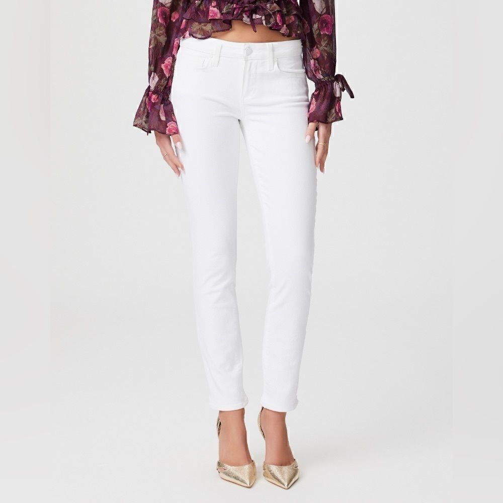 Paige Skyline Ankle White Jeans